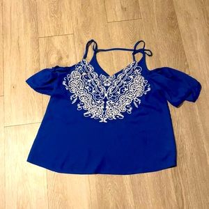 Royal blue blouse